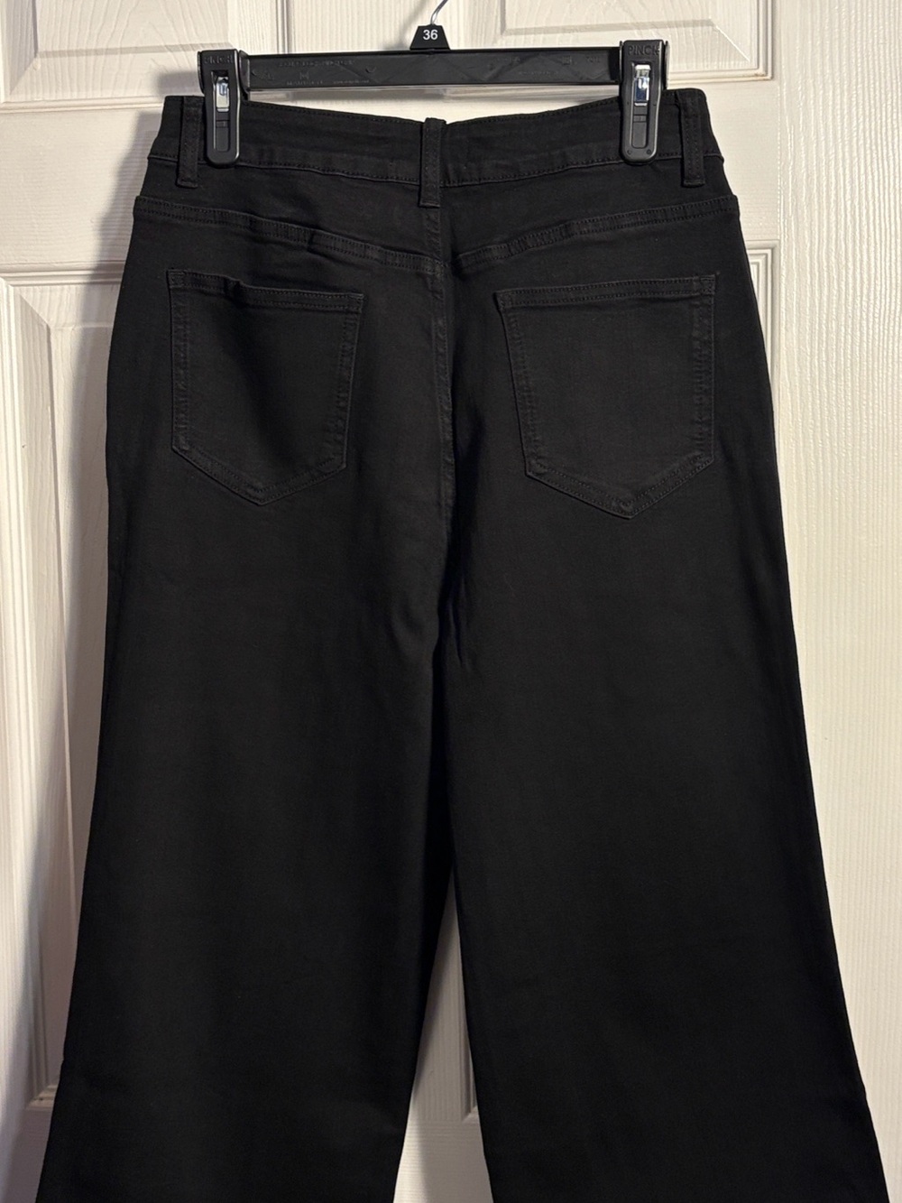 Guaile Denim Collection Black Wide-Leg Stretch Jeans Size 14 - Picture 2 of 9